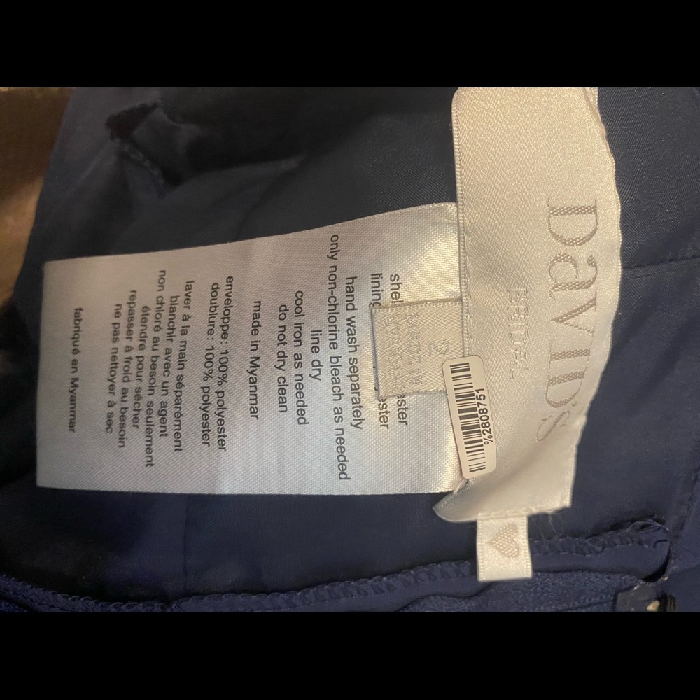David’s Bridal Spaghetti Strap Bridesmaid Dress - Picture 7 of 9